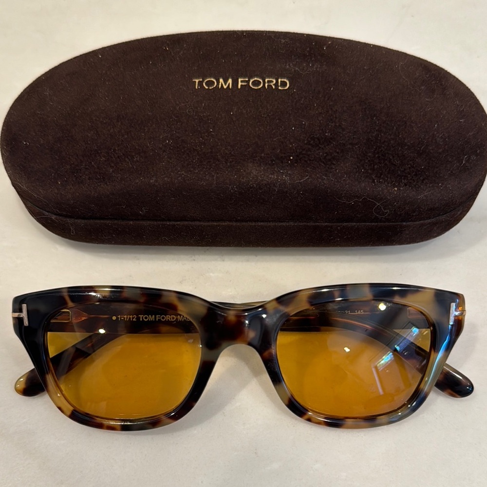 Tom Ford Tortoise Frame Sunglasses with Amber Lenses